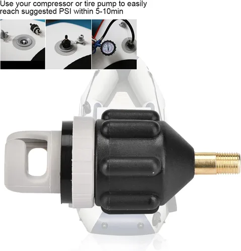 Vista 7 de Adaptador de bomba de barco inflable, convertidor de válvula de aire de compresor con accesorio de válvula de aire convencional estándar para bote