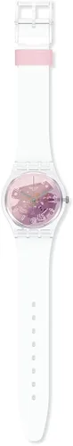 Vista 2 de Swatch Fiebre de discoteca rosa Transparente Reloj estándar