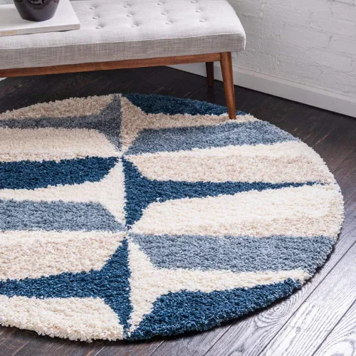 Vista 15 de Unique Loom Hygge Shag Collection - Alfombra moderna de inspiración marroquí, diseño geométrico, felpa y acogedora