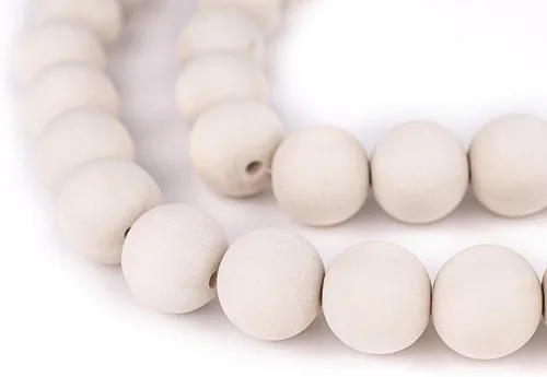 Vista 200 de TheBeadChest: cuentas de madera redondas naturales de 0.315 pulgadas, cuentas de madera sueltas espaciadoras para fabricar joyas, 4 tamaños