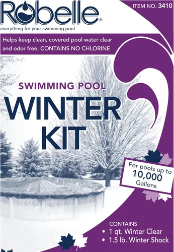 Vista 2 de Robelle 3400 kit de productos de limpieza de invierno para albercas.
