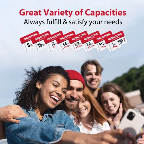 Vista 7 de GIGASTONE - Tarjeta Micro SD de 1 TB, Camera Plus, GoPro, cámara de acción, aplicación A1 Run para smartphone, compatible con Nintendo-Switch, 150