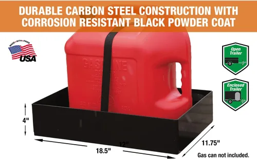 Vista 3 de Buyers Products LT30 Estante para contenedores de gas para camiones y remolques abiertos y cerrados, soporte para latas de 2.5/5 galones, fabricado