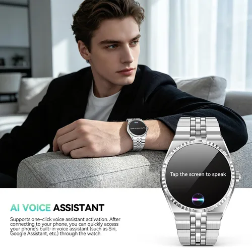 Vista 8 de SOUYIE Reloj inteligente para hombre, llamadas Bluetooth, rastreador