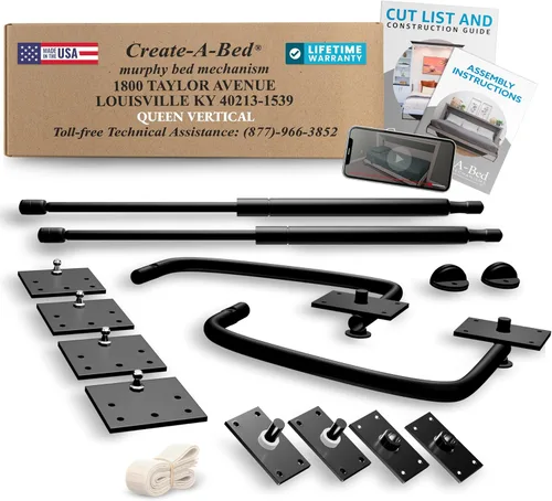 Vista 10 de Create-A-Bed Kit de Cama Murphy Deluxe Tamaño Twin, Horizontal