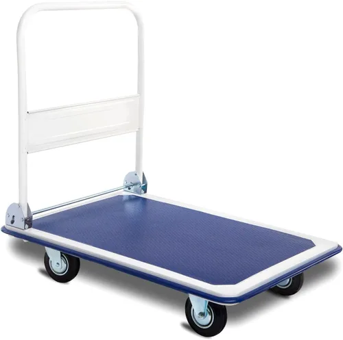 Vista 11 de Goplus Carro plegable de la plataforma 330LBS Rolling Flatbed Cart Hand Platform Truck Push Dolly para cargar