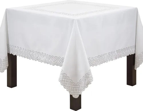 Vista 7 de Saro Lifestyle Camino de mesa bordado trenzado, 16"x72", dorado