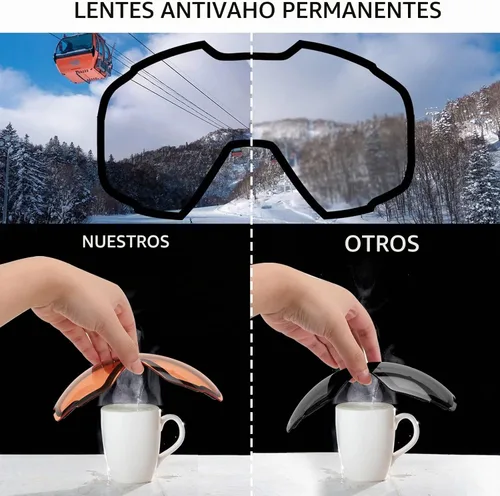 Vista 5 de FEISEDY Ski Goggles, OTG Snow Sport Goggles for Men, Women & Youth B2961 Naranja Vlt 53%