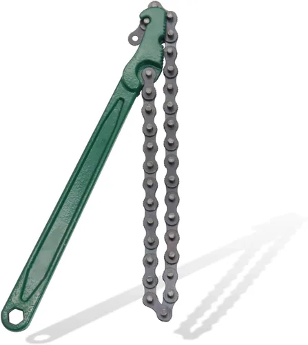 Vista 5 de Llave de cadena con trinquete de 12 pulgadas de gran capacidad, reversible, herramienta de filtro de aceite para tuberías, accesorios de tubería
