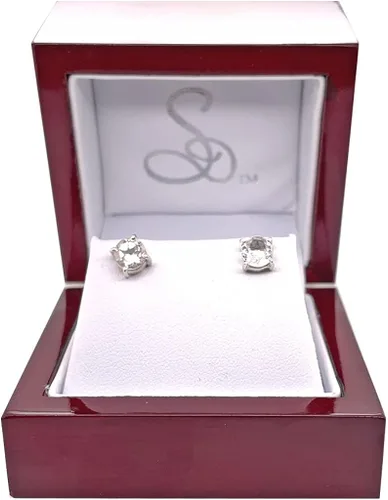Vista 3 de Starborn Danburite Crystal Stud Pendientes