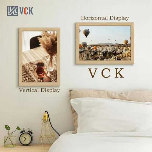 Vista 386 de VCK Marcos para póster de madera maciza de 22.375 x 34 pulgadas, marco de fotos A1 negro con montaje en pared, paquete de 3