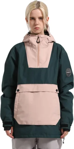 Vista 11 de Chaquetas de esquí para hombre, abrigos de snowboard para mujer, chaqueta impermeable para deportes de invierno, resistente al viento, cálida