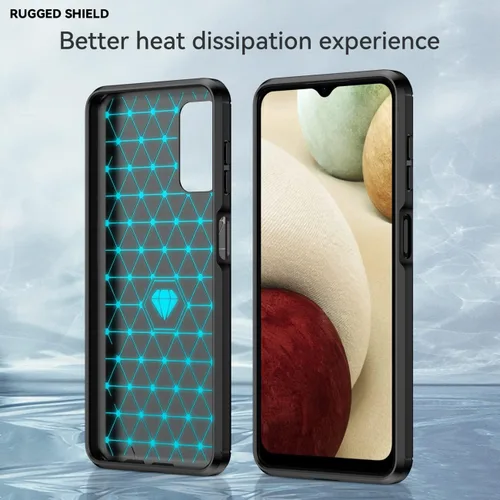 Vista 3 de Funda de teléfono para Galaxy A13 4G, Samsung A13 5G SM-A135U SM-A135M, funda de fibra de carbono a prueba de golpes, resistente a los arañazos