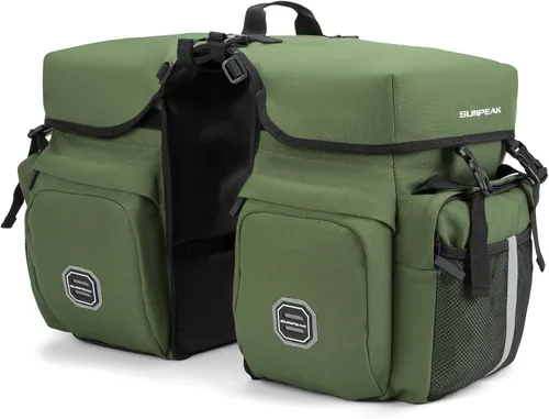 Vista 8 de Bolsa de Accesorios para Bicicleta Sunpeak Alforjas para Portaequipaje Trasero de Bicicleta 45L Bolsa de Sillín Impermeable para Bicicleta