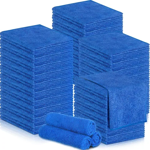 Vista 11 de Macarrie - 200 paños de limpieza de microfibra, toallas de microfibra para automóvil, paños de lavado absorbentes, reutilizables, sin pelusas, Negro