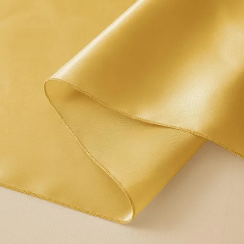 Vista 7 de Horbaunal Paquete de 12 Caminos de Mesa de Satén Amarillo Dorado de 12 x 108 Pulgadas, Caminos de Mesa Suaves para Bodas, Banquetes, Fiestas