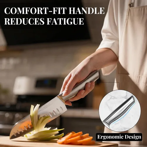 Vista 3 de Juego de cuchillos KnifeSaga Premium, juego de bloque de cuchillos de cocina 14 piezas de acero inoxidable de alto carbono japonés extremadamente