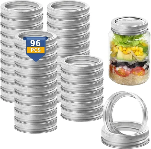 Vista 11 de Anillos para conservas de boca regular, 24 unidades, anillos de tarro de masón, sellos de boca regular, anillo de tarro de conserva, bandas de metal