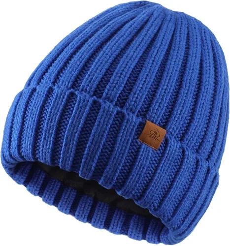 Vista 9 de Home Prefer Gorro de invierno para hombre, con forro polar de lana, gorro de punto cálido Verde militar