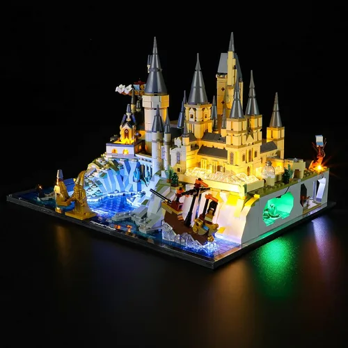 Vista 9 de YEABRICKS Luz LED para el modelo de bloques de construcción del Callejón Diagon de Harry Potter Tiendas de Magia 76444