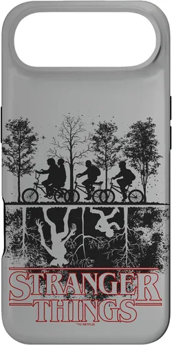 Vista 27 de Stranger Things Upside Down Hawkins Ride - Carcasa con logotipo para iPhone 17