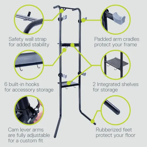 Vista 3 de Delta Cycle DeltaGravity Connect 2 Portabicicletas – Gravity totalmente ajustable para bicicletas de carretera, MTB e híbridas – Portabicicletas