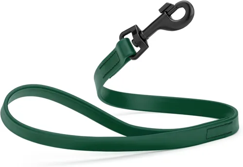 Vista 83 de Dogline Biothane - Correa impermeable para perro, tejido de nailon con revestimiento fuerte, con herrajes negros, a prueba de olores, fácil