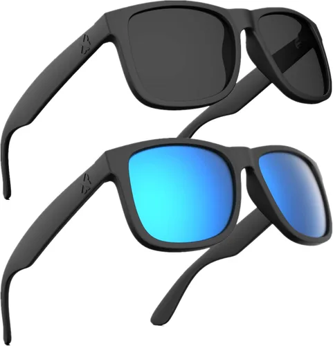 Vista 13 de MAXJULI Gafas de sol polarizadas para hombres y mujeres, lentes de sol rectangulares con protección UV 8806