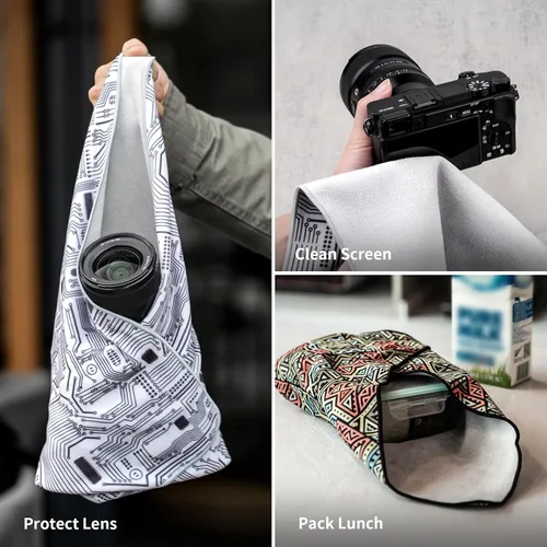 Vista 6 de PGYTECH Funda Protectora, Envoltura de Lente Antiarañazos, Protector de Lente, Paño Autoadhesivo Mágico Protector de Cámara para DSLR/Lente