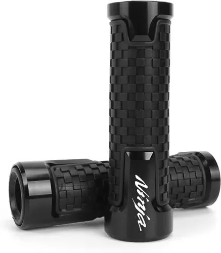 Vista 3 de 7/8 "0.866 in CNC motocicleta manillar apretones para Ninja 400 650 ZX6R ZX9R ZX10R ZX12R ZX14R