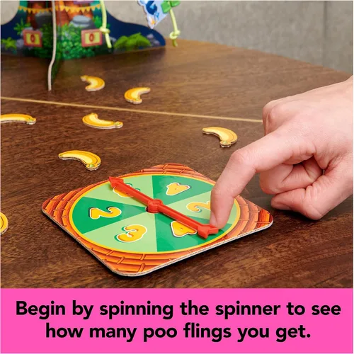 Vista 3 de Spin Master Games, Monkey See Monkey Poo, juego interactivo de mono para niños, incluye masa blanda perfumada de plátano, divertido juguete Monkey