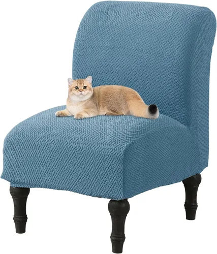Vista 30 de JIAN YA NA Funda para silla decorativa sin brazos, funda elástica para silla sin brazos, fundas de elastano para sillas sin brazos, funda para silla