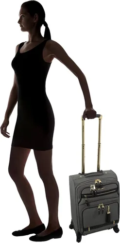 Vista 4 de Steve Madden Colección de equipaje de diseñador Maleta ligera y expandible para hombres y mujeres Bolsa de transporte duradera de 20 pulgadas