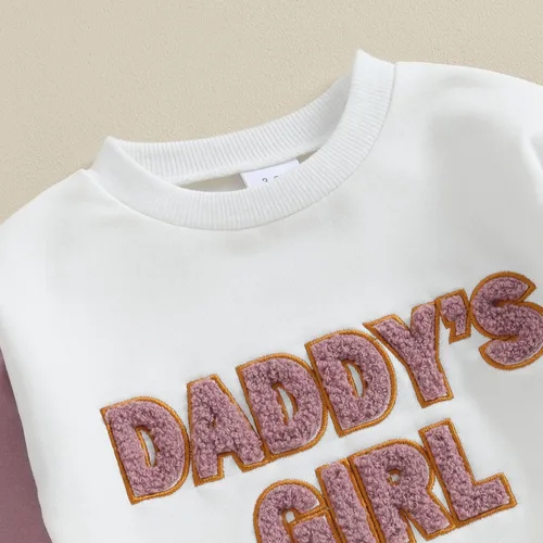 Vista 5 de Conjunto de sudadera con letras de leopardo para recién nacido, ropa de otoño e invierno
