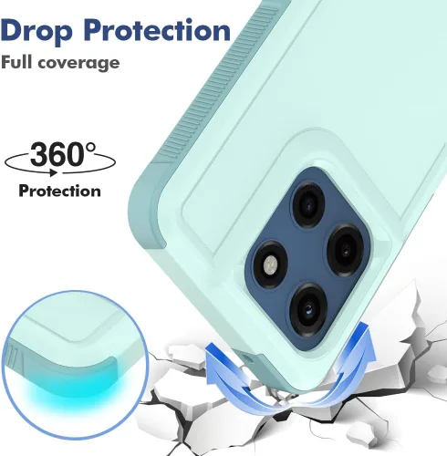 Vista 69 de Jeylly para Moto G Stylus 5G 2021 Funda con [2 Pack] Protector de Pantalla de Vidrio Templado, Protección Grado Militar Anti-Arañazos, Funda A