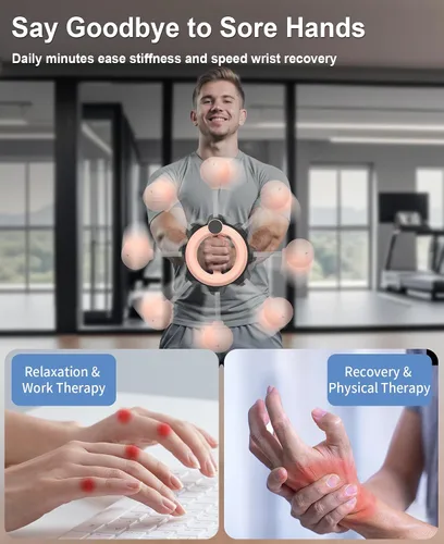 Vista 4 de TINRIEF Entrenamiento de Brazo para Hombres y Mujeres, Entrenador de Antebrazo de 360° con Manivela Manual, Entrenador de Pecho, Equipo