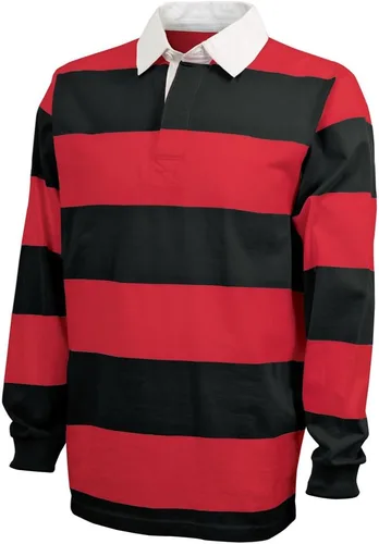 Vista 3 de Charles River Apparel Camiseta unisex de rugby, jersey de algodón para hombre y mujer con diseño clásico de rayas