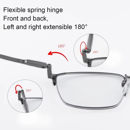 Vista 4 de YIMI Gafas de lectura multifocales fotocrómicas progresivas para computadora con bisagra de resorte Gafas de sol antirreflejo Lector UV de transición