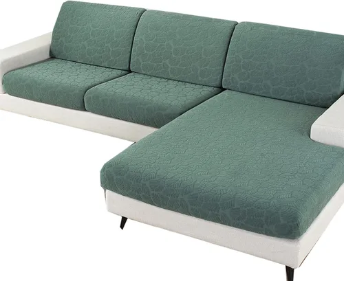 Vista 6 de Fundas elásticas para cojines de sofá, funda de cojín para sofá individual en forma de L, sofá chaise longue, protector suave de muebles de 1, 2 y 3