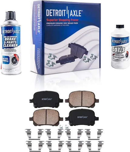 Vista 52 de Detroit Axle - Kit de freno delantero para Dodge Ram 1500 Durango Dakota Chrysler Aspen Dakota Driver Side Disco Freno Pinza de freno de cerámica
