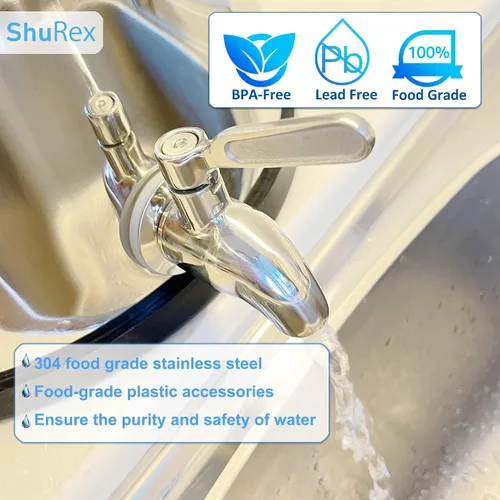 Vista 3 de Espiga de acero inoxidable de repuesto para Berkey Big, Travel, sistema de filtro de agua alimentado por gravedad real y otros tanques de filtro