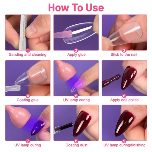 Vista 9 de AORAEM Lámparas LED de uñas de 3 W, lámpara flexible de cuello de cisne de secado rápido + lámpara de uñas recargable de cuello de cisne luz UV