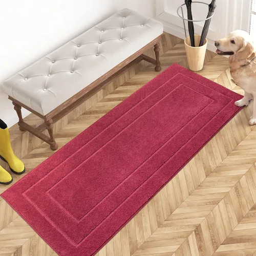 Vista 40 de PURRUGS Tapete para puerta que atrapa la suciedad, 20 x 31.5 pulgadas, antideslizante, lavable a máquina, tapete de entrada para perro, tapete