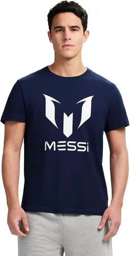 Vista 6 de Messi Men's Wingstar Logo Tee, Lifestyle Short Sleeve T-Shirt, Standard Fit with Graphic