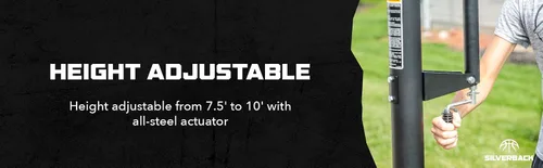 Vista 11 de Silverback NXT. Canasta de baloncesto en tierra de 152 cm con tablero de altura ajustable y diseño QuickPlay NXT 60
