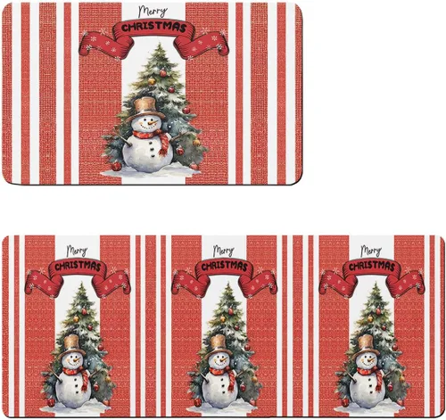 Vista 6 de Tapete de baño de Navidad para bañera, antideslizante, de secado rápido y absorbente, tierra de diatomeas, fregadero, dormitorio, cocina, lavable