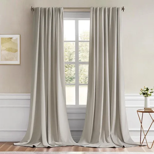 Vista 56 de MIULEE Cortinas opacas con pestaña trasera de 63 pulgadas de largo, juego de 2 paneles para sala de estar, dormitorio, privacidad, bolsillo