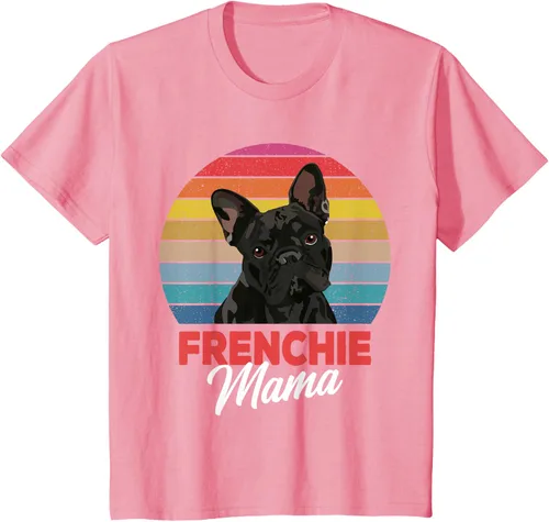 Vista 67 de Frenchie Mama - Camiseta divertida de regalo para niñas y perros Bulldog Francés, Negro, S