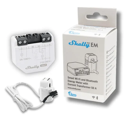 Vista 11 de Shelly 3EM-63T Gen3 Medidor de energía trifásico inteligente operado por Wi-Fi Automatización del hogar Compatible con Alexa y Google Home