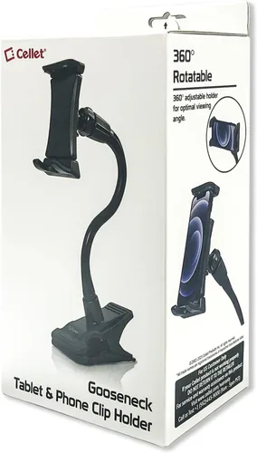 Vista 9 de Soporte flexible de cuello de cisne para teléfono celular y soporte para tableta con abrazadera. Soporte de clip para dormitorio, escritorio